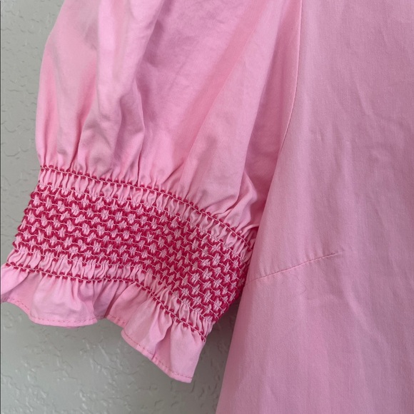 Tuckernuck Hyacinth House Pink Embroidery Eliza Midi Dress. Size Large - Picture 9 of 16